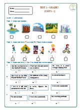 Bài kiểm tra môn Tiếng Anh Lớp 5 - Test 1